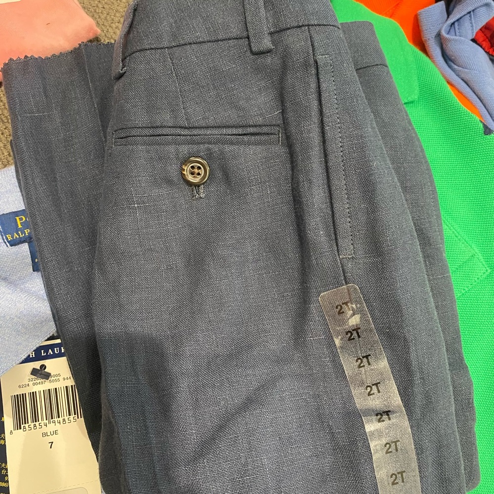 Polo Ralph Lauren navy slacks for toddler boys